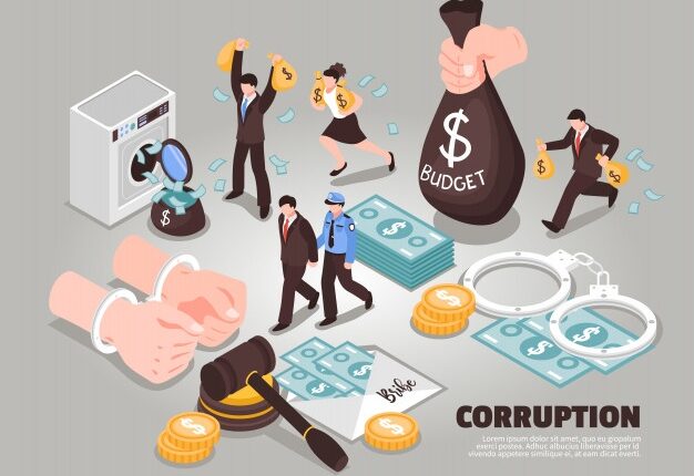 corruption-isometric-included-icons-symbolizing-laundering-bribery-embezzlement-corrupt-judge-corrupt-politician_1284-31509